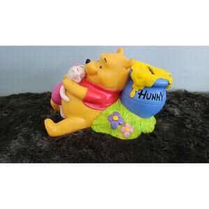 Vintage Disney Winnie the Pooh Piggy Bank Applause Rubber Hunny Jar